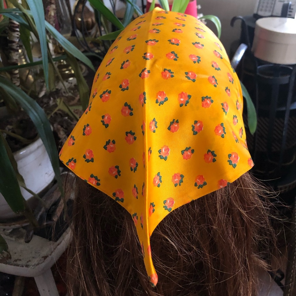 Vintage Triangle Kerchief Bandana Head Wrap Scarf - Picture 9 of 9